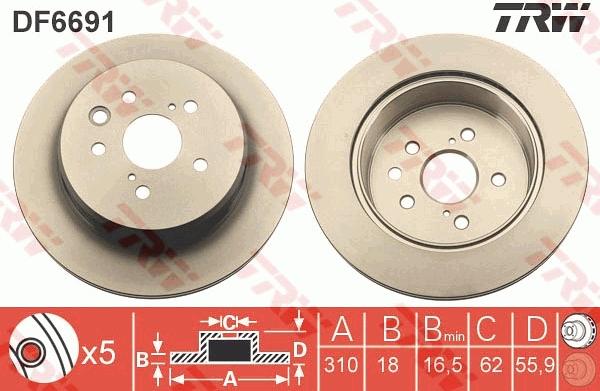 TRW DF6691 - Disc frana aaoparts.ro