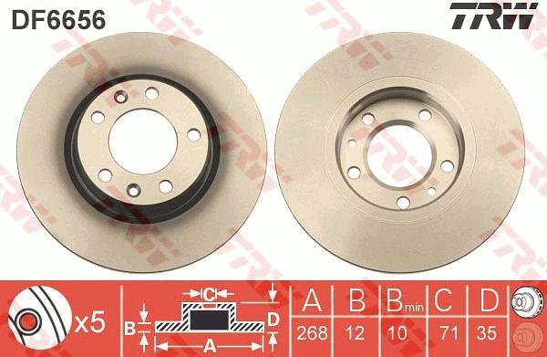 TRW DF6656 - Disc frana aaoparts.ro