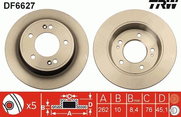 TRW DF6627 - Disc frana aaoparts.ro