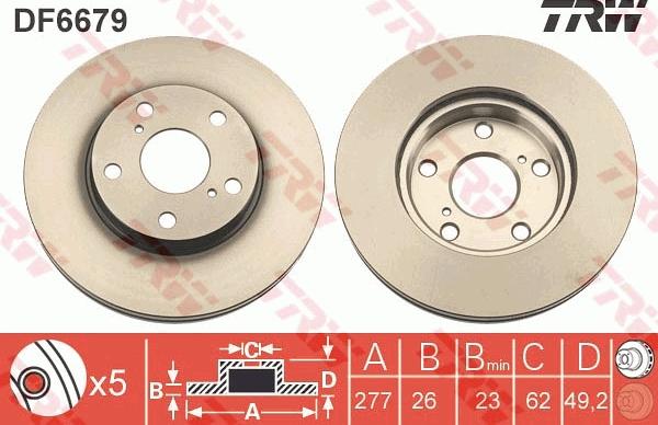 TRW DF6679 - Disc frana aaoparts.ro