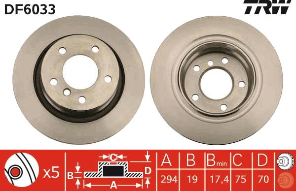 TRW DF6033 - Disc frana aaoparts.ro