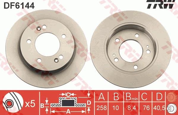 TRW DF6144 - Disc frana aaoparts.ro