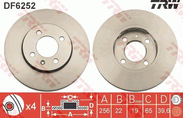 TRW DF6252 - Disc frana aaoparts.ro