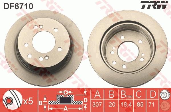 TRW DF6710 - Disc frana aaoparts.ro