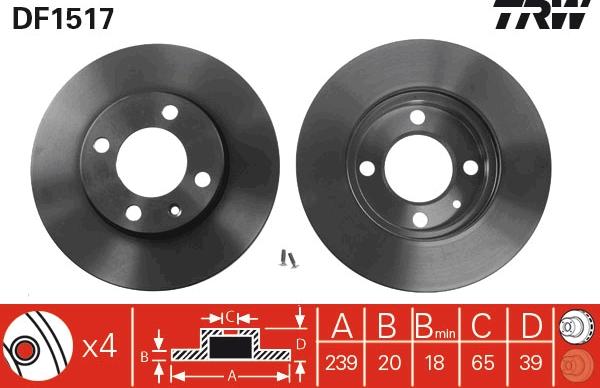 TRW DF1517 - Disc frana aaoparts.ro