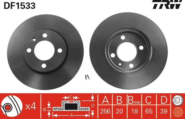 TRW DF1533 - Disc frana aaoparts.ro