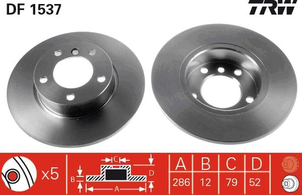 TRW DF1537 - Disc frana aaoparts.ro