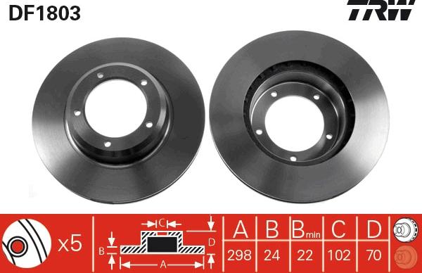 TRW DF1803 - Disc frana aaoparts.ro