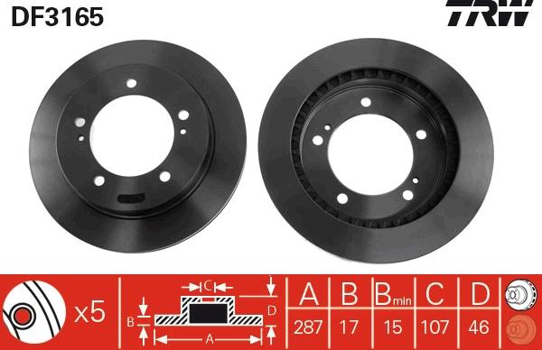 TRW DF3165 - Disc frana aaoparts.ro