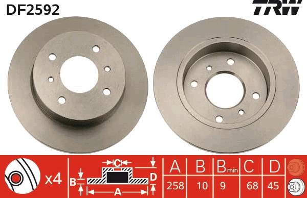 TRW DF2592 - Disc frana aaoparts.ro