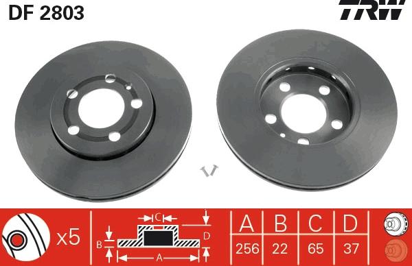 TRW DF2803 - Disc frana aaoparts.ro