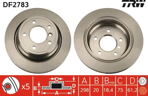 TRW DF2783 - Disc frana aaoparts.ro