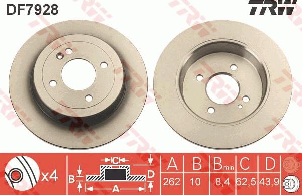 TRW DF7928 - Disc frana aaoparts.ro