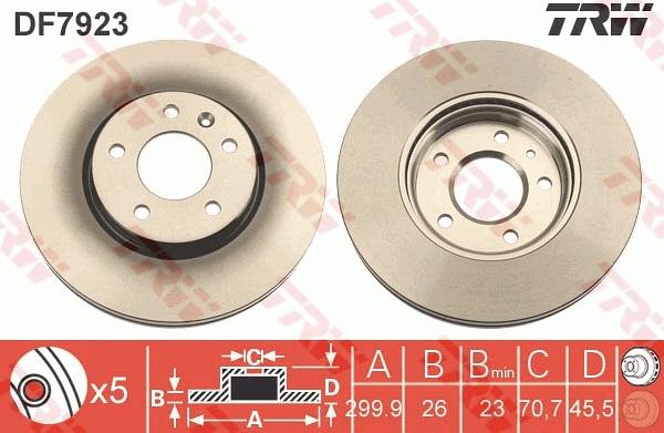 TRW DF7923 - Disc frana aaoparts.ro