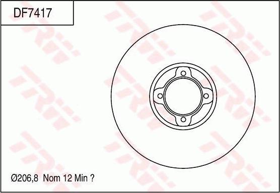 TRW DF7417 - Disc frana aaoparts.ro