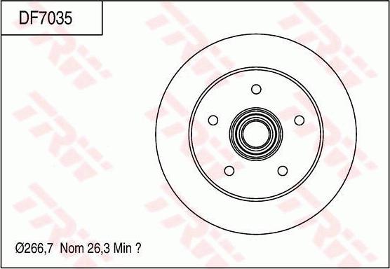 TRW DF7035 - Disc frana aaoparts.ro