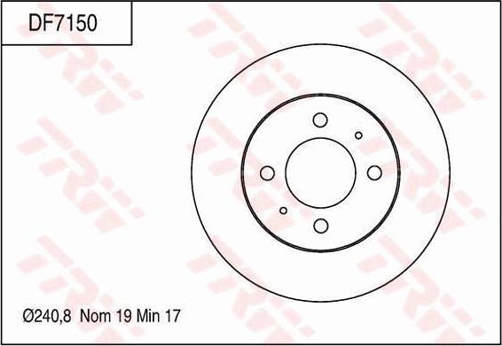 TRW DF7150 - Disc frana aaoparts.ro