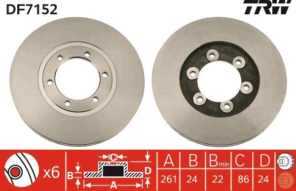 TRW DF7152 - Disc frana aaoparts.ro