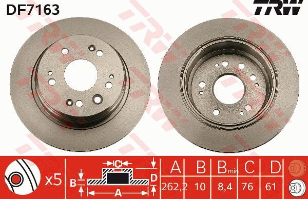 TRW DF7163 - Disc frana aaoparts.ro