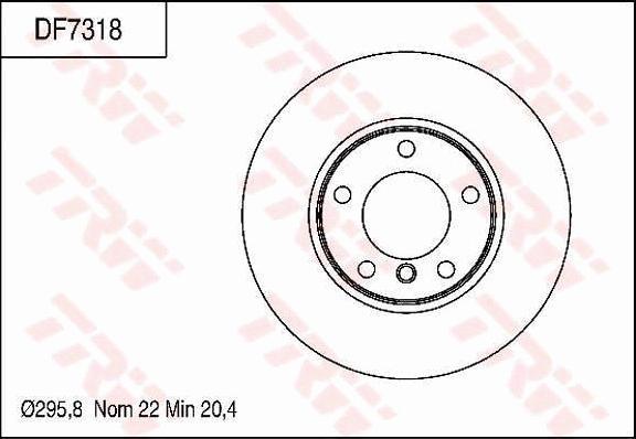 TRW DF7318 - Disc frana aaoparts.ro