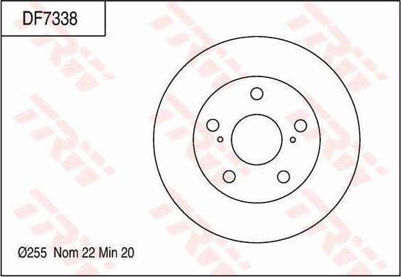 TRW DF7338 - Disc frana aaoparts.ro