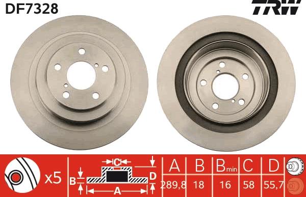 TRW DF7328 - Disc frana aaoparts.ro