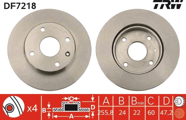 TRW DF7218 - Disc frana aaoparts.ro