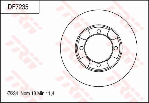 TRW DF7235 - Disc frana aaoparts.ro