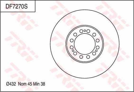 TRW DF7270S - Disc frana aaoparts.ro