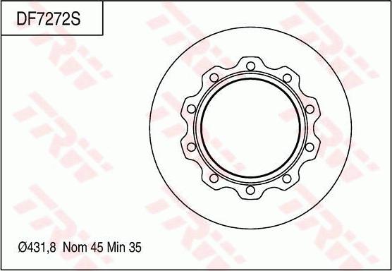 TRW DF7272S - Disc frana aaoparts.ro