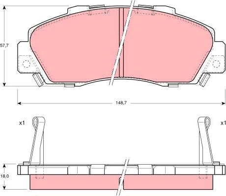 TRW GDB995 - Set placute frana,frana disc aaoparts.ro