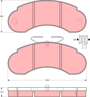 TRW GDB950 - Set placute frana,frana disc aaoparts.ro