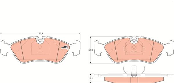 TRW GDB951 - Set placute frana,frana disc aaoparts.ro