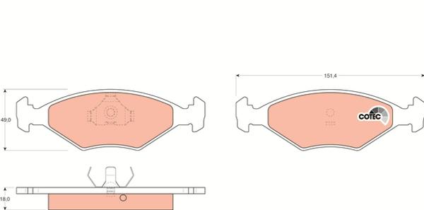 TRW GDB958 - Set placute frana,frana disc aaoparts.ro