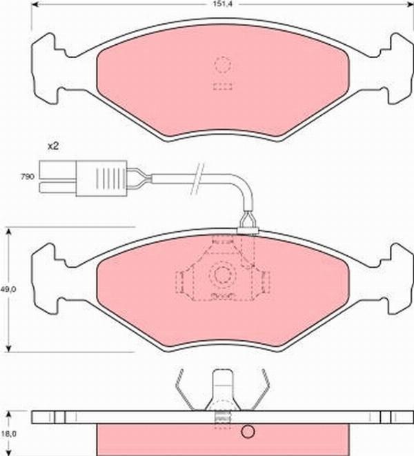 TRW GDB960 - Set placute frana,frana disc aaoparts.ro