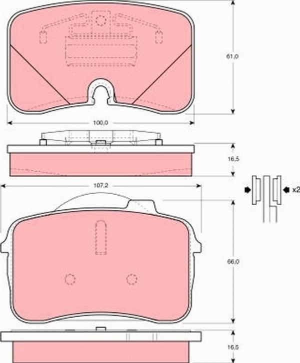 TRW GDB961 - Set placute frana,frana disc aaoparts.ro