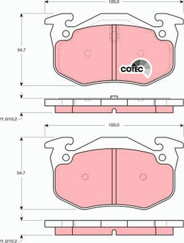 TRW GDB905 - Set placute frana,frana disc aaoparts.ro