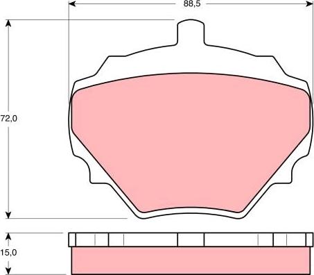 TRW GDB974 - Set placute frana,frana disc aaoparts.ro