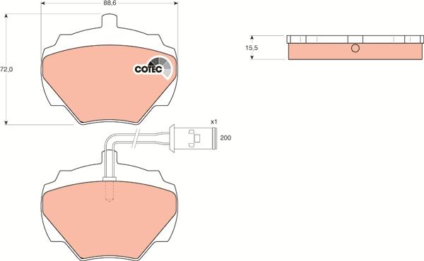 TRW GDB976 - Set placute frana,frana disc aaoparts.ro