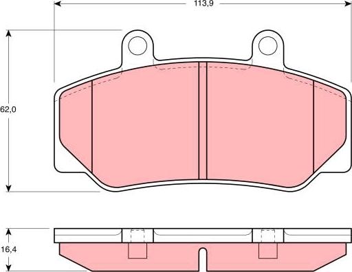 TRW GDB970 - Set placute frana,frana disc aaoparts.ro