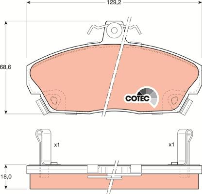 TRW GDB496 - Set placute frana,frana disc aaoparts.ro