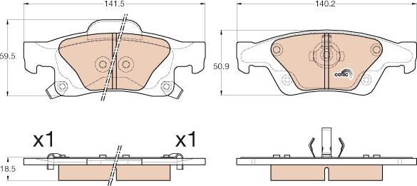 TRW GDB4448 - Set placute frana,frana disc aaoparts.ro