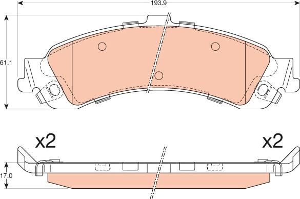 TRW GDB4454 - Set placute frana,frana disc aaoparts.ro