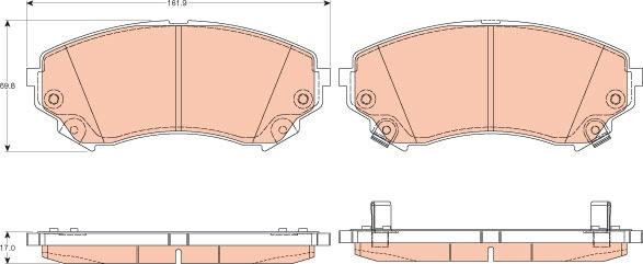 TRW GDB4456 - Set placute frana,frana disc aaoparts.ro