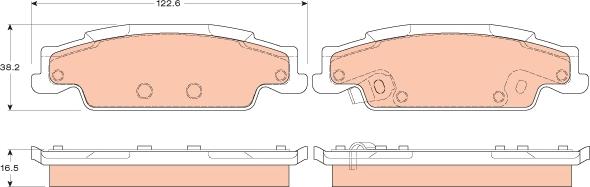 TRW GDB4453 - Set placute frana,frana disc aaoparts.ro