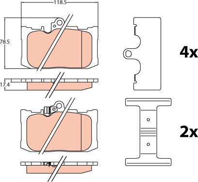 TRW GDB4460 - Set placute frana,frana disc aaoparts.ro