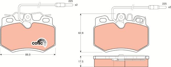 TRW GDB446 - Set placute frana,frana disc aaoparts.ro