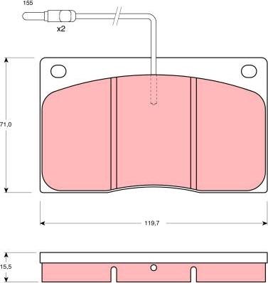 TRW GDB443 - Set placute frana,frana disc aaoparts.ro