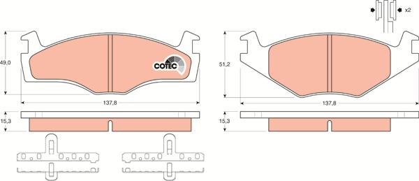 TRW GDB459 - Set placute frana,frana disc aaoparts.ro