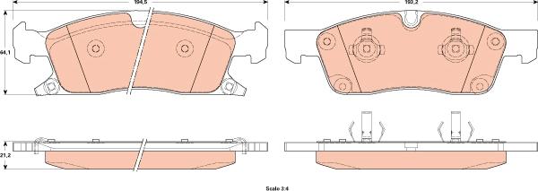 TRW GDB4604 - Set placute frana,frana disc aaoparts.ro